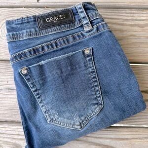 Grace Denim unique skinny Jeans‎ in Classic Blue size 30